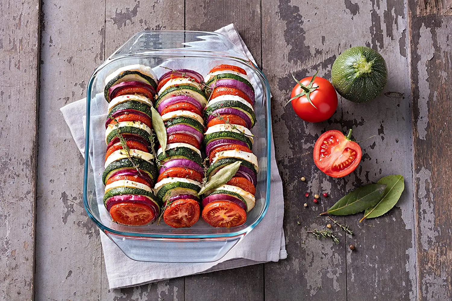 طقم صوانى بايركس فرنساوى مستطيلة باليد 3 قطع Pyrex irresistible