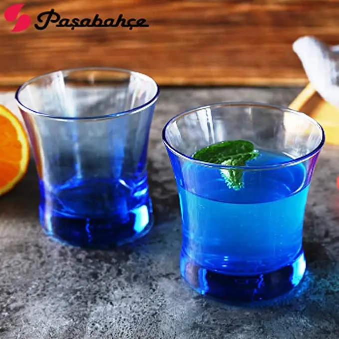 طقم كوب شاى ازور الوان ازرق تركى باشابتشى 6 قطعه PASABAHCE AZUR