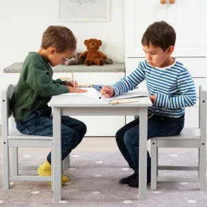 SUNDVIK كرسي أطفال ايكيا خشب, رمادي – IKEA (ايكيا)