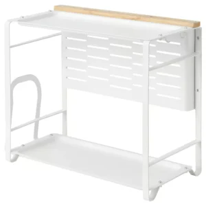 AVSTEG منظم سطح المطبخ ايكيا, خيزران/أبيض, ‎40×21 سم‏ – IKEA (ايكيا)
