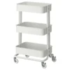 RÅSKOG عربة, أبيض ترولى ايكيا 3 دور, ‎35x45x77 سم‏ – IKEA (ايكيا)