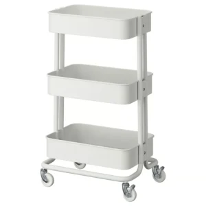 RÅSKOG عربة, أبيض ترولى ايكيا 3 دور, ‎35x45x77 سم‏ – IKEA (ايكيا)