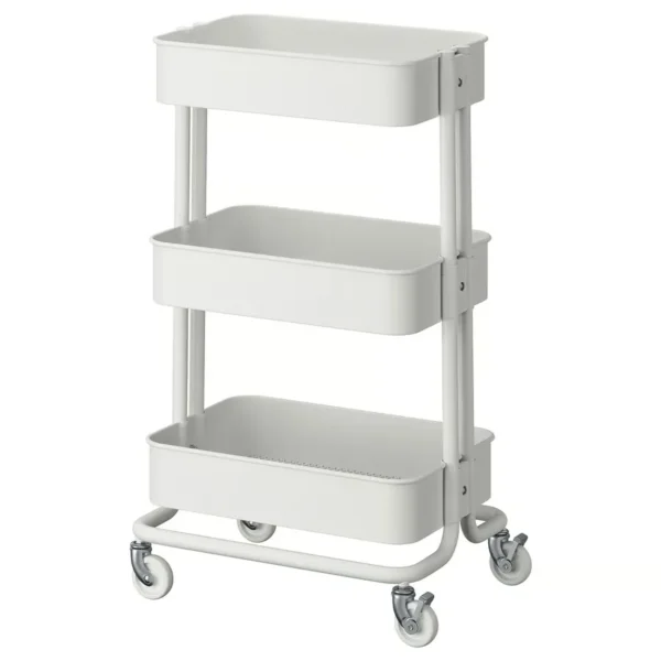 RÅSKOG عربة, أبيض ترولى ايكيا 3 دور, ‎35x45x77 سم‏ – IKEA (ايكيا)