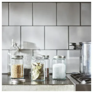 CITRONHAJ برطمان بهارات, زجاج شفاف/ستينلس ستيل, 35 سل طقم توابل – IKEA (ايكيا)