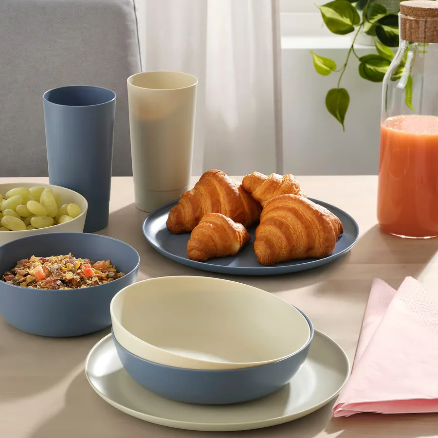 VITABBORRE طبق بلاستيك ايكيا عميق, أزرق, 20 سم - IKEA (ايكيا) - الصورة 4