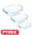 طقم صوانى بايركس فرنساوى مستطيلة باليد 3 قطع Pyrex Classic